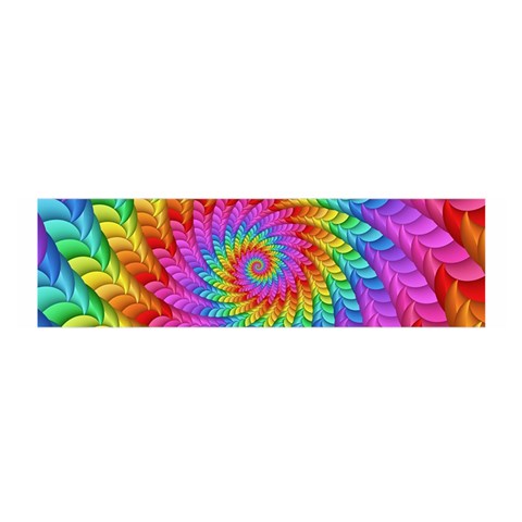 Psychedelic Rainbow Spiral Satin Scarf (Oblong) from ArtsNow.com Front