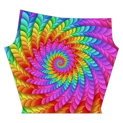 Psychedelic Rainbow Spiral Yoga Cropped Leggings from ArtsNow.com Right