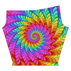 Psychedelic Rainbow Spiral Yoga Cropped Leggings from ArtsNow.com Left