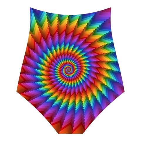 Psychedelic Rainbow Spiral  Women s Halter One Piece Swimsuit from ArtsNow.com Back