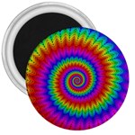 Psychedelic Rainbow Spiral 3  Magnet