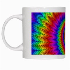 Psychedelic Rainbow Spiral White Mug from ArtsNow.com Left