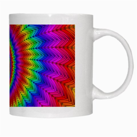 Psychedelic Rainbow Spiral White Mug from ArtsNow.com Right