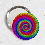 Psychedelic Rainbow Spiral 2.25  Handbag Mirror