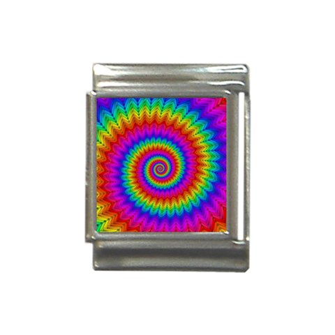 Psychedelic Rainbow Spiral Italian Charm (13mm) from ArtsNow.com Front