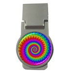 Psychedelic Rainbow Spiral Money Clip (Round)