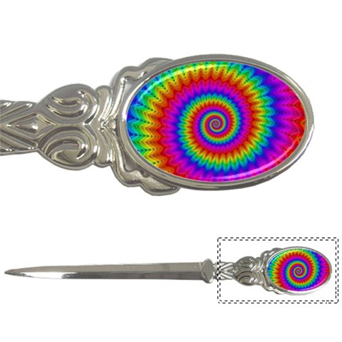 Psychedelic Rainbow Spiral Letter Opener from ArtsNow.com Front