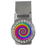 Psychedelic Rainbow Spiral Money Clip (CZ)