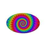 Psychedelic Rainbow Spiral Sticker (Oval)