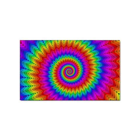 Psychedelic Rainbow Spiral Sticker (Rectangular) from ArtsNow.com Front