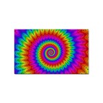 Psychedelic Rainbow Spiral Sticker (Rectangular)