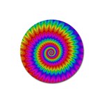 Psychedelic Rainbow Spiral Magnet 3  (Round)