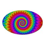 Psychedelic Rainbow Spiral Magnet (Oval)