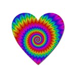 Psychedelic Rainbow Spiral Magnet (Heart)