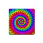 Psychedelic Rainbow Spiral Magnet (Square)