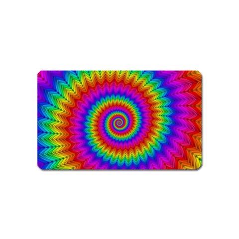 Psychedelic Rainbow Spiral Magnet (Name Card) from ArtsNow.com Front