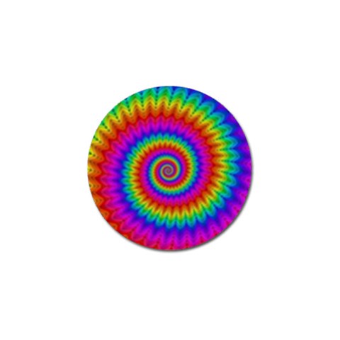 Psychedelic Rainbow Spiral Golf Ball Marker from ArtsNow.com Front