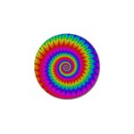 Psychedelic Rainbow Spiral Golf Ball Marker