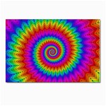 Psychedelic Rainbow Spiral Postcard 4  x 6 