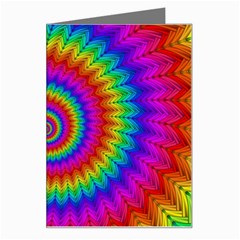 Psychedelic Rainbow Spiral Greeting Card from ArtsNow.com Left