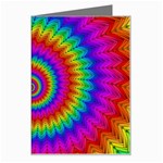 Psychedelic Rainbow Spiral Greeting Card