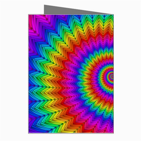 Psychedelic Rainbow Spiral Greeting Card from ArtsNow.com Right