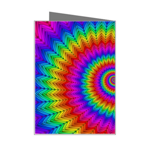 Psychedelic Rainbow Spiral Mini Greeting Card from ArtsNow.com Right