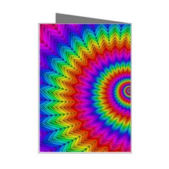 Psychedelic Rainbow Spiral Mini Greeting Card from ArtsNow.com Right