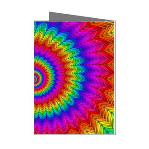 Psychedelic Rainbow Spiral Mini Greeting Cards (Pkg of 8) from ArtsNow.com Left