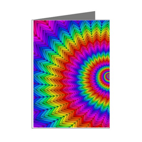 Psychedelic Rainbow Spiral Mini Greeting Cards (Pkg of 8) from ArtsNow.com Right