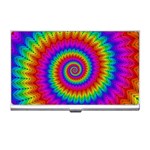 Psychedelic Rainbow Spiral Business Card Holder