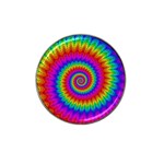 Psychedelic Rainbow Spiral Hat Clip Ball Marker