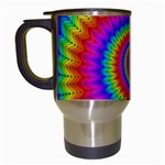 Psychedelic Rainbow Spiral Travel Mug (White)