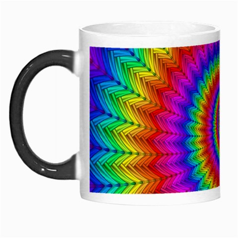 Psychedelic Rainbow Spiral Morph Mug from ArtsNow.com Left