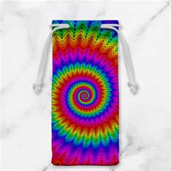 Psychedelic Rainbow Spiral Jewelry Bag from ArtsNow.com Front