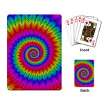 Psychedelic Rainbow Spiral Playing Cards Single Design