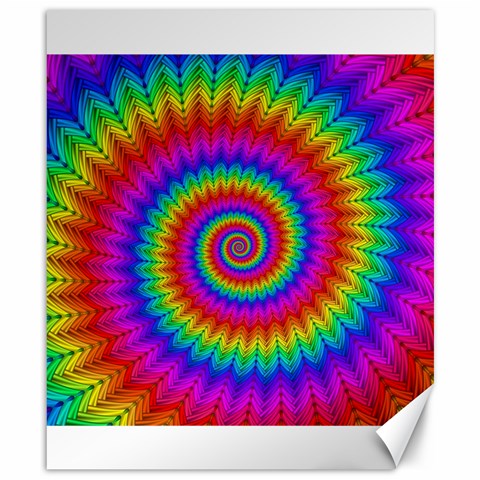 Psychedelic Rainbow Spiral Canvas 8  x 10  from ArtsNow.com 8.15 x9.66  Canvas - 1