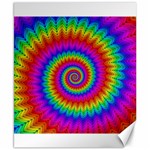 Psychedelic Rainbow Spiral Canvas 8  x 10 