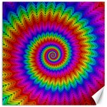 Psychedelic Rainbow Spiral Canvas 12  x 12 