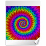 Psychedelic Rainbow Spiral Canvas 12  x 16 