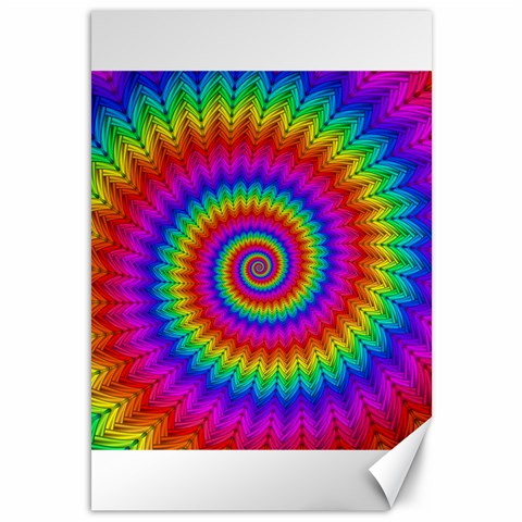 Psychedelic Rainbow Spiral Canvas 12  x 18  from ArtsNow.com 11.88 x17.36  Canvas - 1