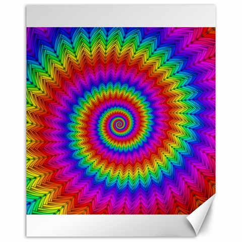 Psychedelic Rainbow Spiral Canvas 16  x 20  from ArtsNow.com 15.75 x19.29  Canvas - 1