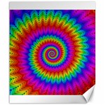 Psychedelic Rainbow Spiral Canvas 20  x 24 