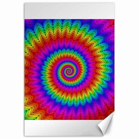 Psychedelic Rainbow Spiral Canvas 20  x 30  from ArtsNow.com 19.62 x28.9  Canvas - 1