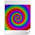 Psychedelic Rainbow Spiral Canvas 36  x 48 