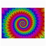 Psychedelic Rainbow Spiral Large Glasses Cloth