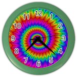 Psychedelic Rainbow Spiral Color Wall Clock