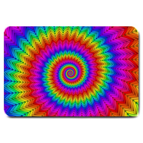 Psychedelic Rainbow Spiral Large Doormat from ArtsNow.com 30 x20  Door Mat