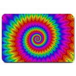 Psychedelic Rainbow Spiral Large Doormat