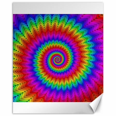 Psychedelic Rainbow Spiral Canvas 11  x 14  from ArtsNow.com 10.95 x13.48  Canvas - 1